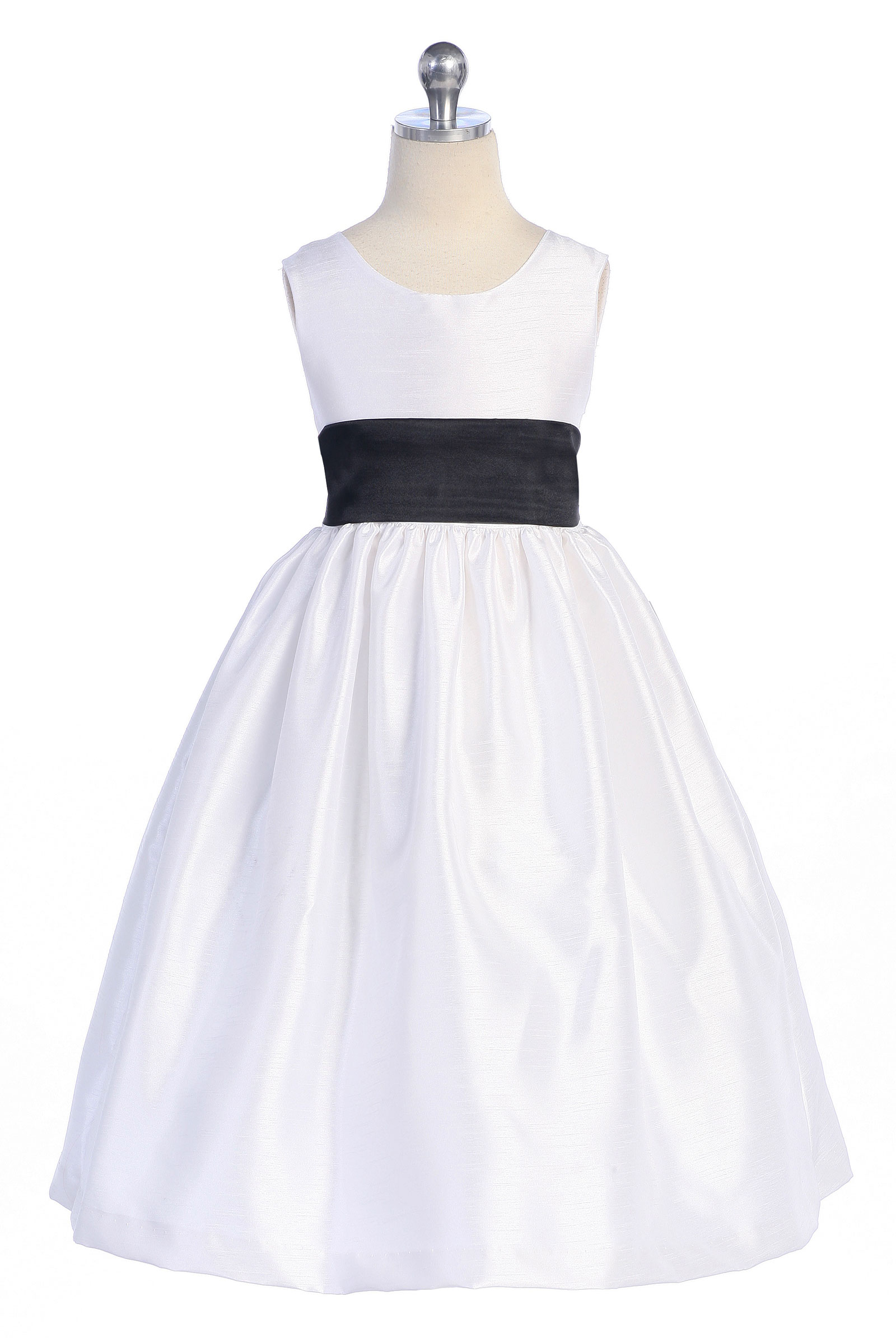 CA_D519B_PS Girls Dress Style 519 Poly Silk Dress in Choice of