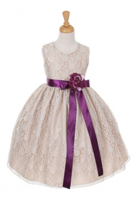 plum little girl dresses