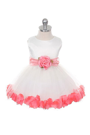 mb 152ivcob flower girl dress style 152 choice of white light up corset