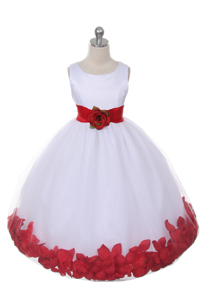 MB_152WR - Flower Girl Dress Style 152-Choice of White or Ivory Dress