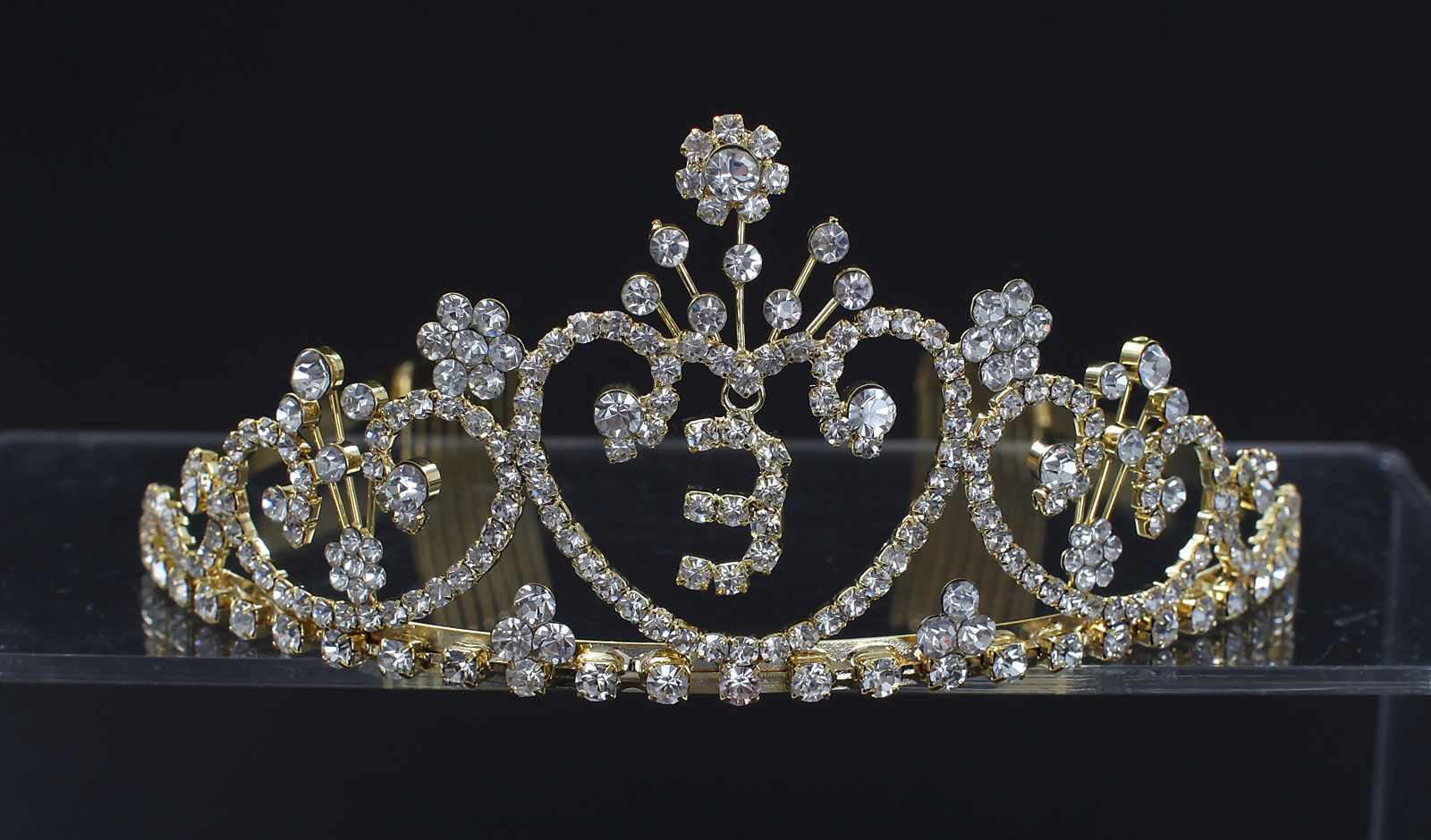 FLOWER GIRL GOLD TIARA flower girl gold tiara:
