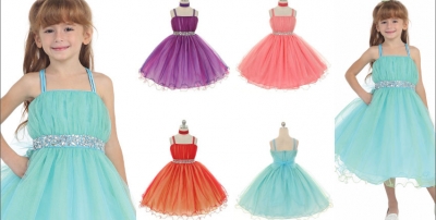 Double Spaghetti Strap Tulle Dress with Bead Accents