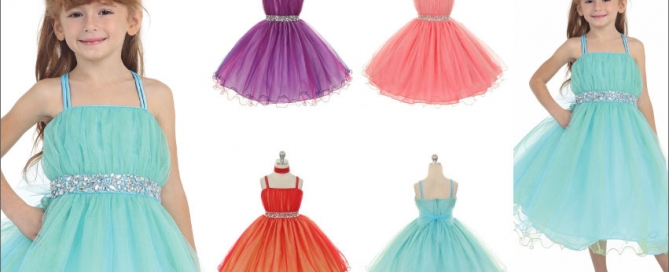 Double Spaghetti Strap Tulle Dress with Bead Accents