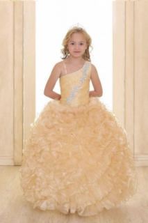 2018 Pageant Dress Style NP062 Gold