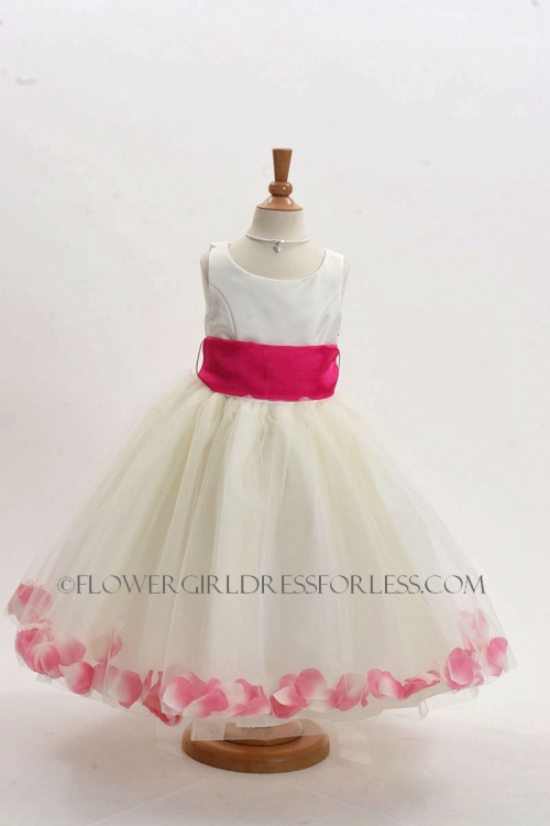 pink and white flower girl dresses
