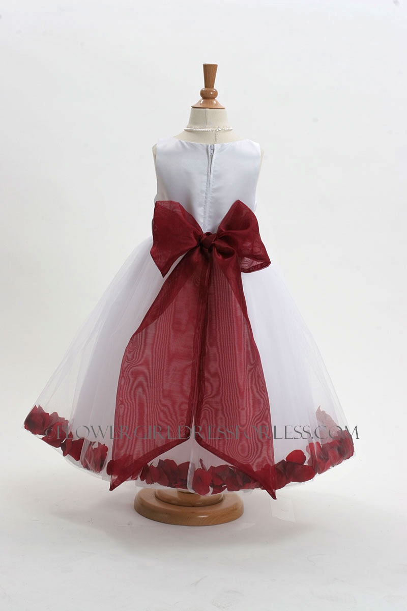 Ivory burgundy flower girl dresses deals