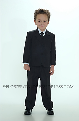 Boys Suit Style 4009- HUSKY- PLUS SIZE Boys 5 Piece Suit 2 Button Style