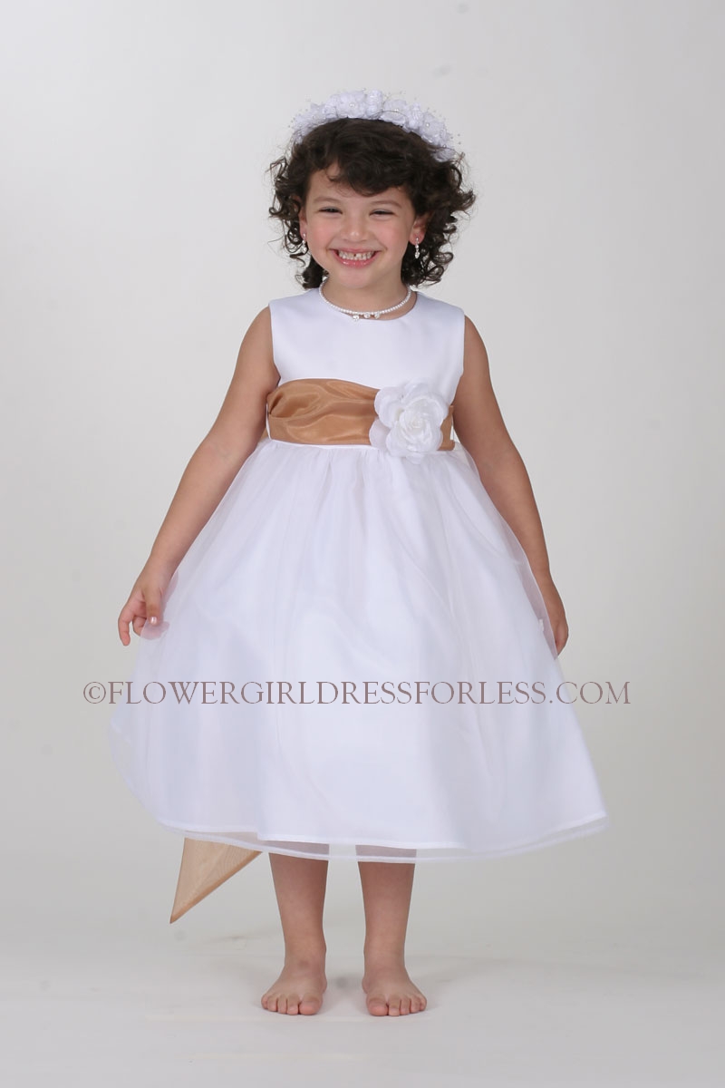 copper flower girl dresses