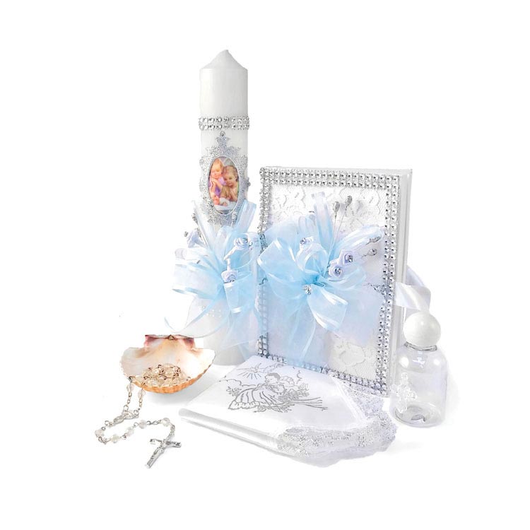 baptism candle for boy