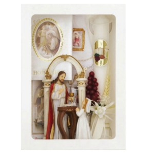 SALE First Holy Communion Candle Gift Set Style SFC7022-GIRL-ENGLISH