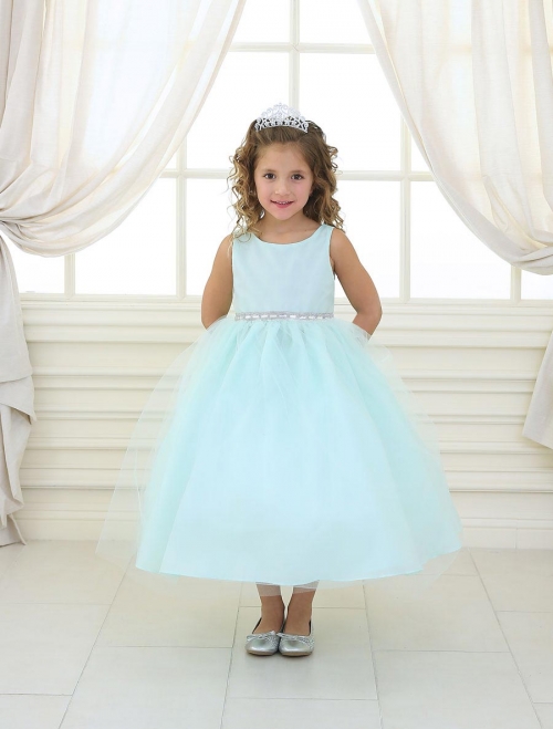 Amazon.com: HEVECI Elegant Flower Girl Dress for Wedding Kids Satin Long  Train Lace Girls Pageant Dress for Girls 7-16: Clothing, Shoes & Jewelry