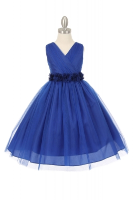 royal blue gown for flower girl