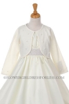 Girl Sweater Style 3010- Knit Cotton Bolero with Pearl Embellishments