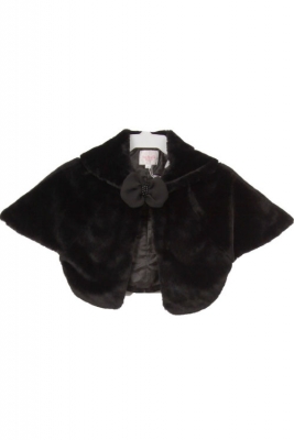 Girls Poncho Cape Style 3012 - Faux Fur Poncho Cape in Choice of Color
