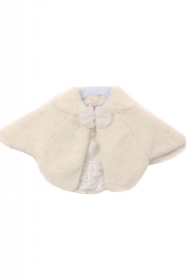Girls Poncho Cape Style 3012 - Faux Fur Poncho Cape in Choice of Color