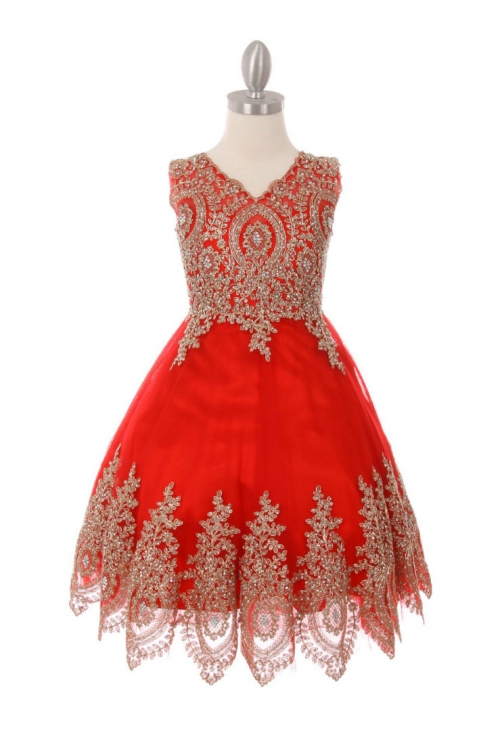 gold colour party frocks