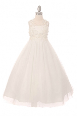 Girls Dress Style 5035 - Sleeveless Embellished Gown in Choice of Color