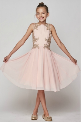 Girls Dress Style 5069 - Beaded Sequin Short Dress in Choice of Color