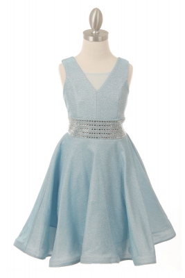 Girls Dress Style 5070 - Short Sparkle Dress in Choice of Color