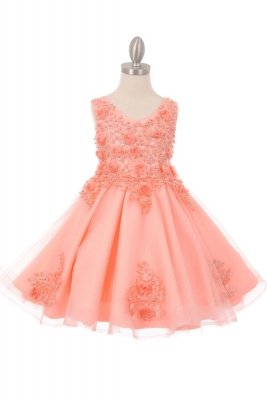 SALE-Short Sequin Party Dress in Peach Size 10