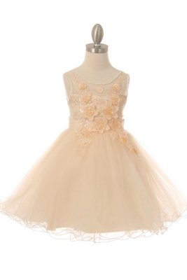 Girls Dress Style 9083 - Sleeveless Embellished Short Party Dress in Choice of Color