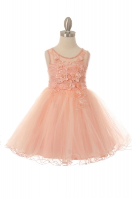 Girls Dress Style 9083 - Sleeveless Embellished Short Party Dress in Choice of Color