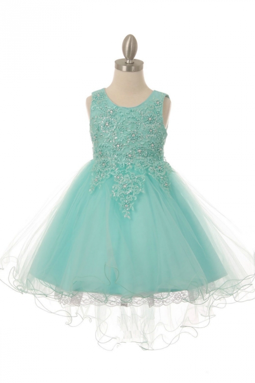 green emerald velvet dress 21SIX Aurelia Lace Dress in Aqua main image 0
