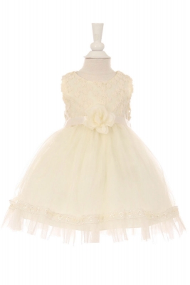 Girl Dress Style B9049 - Embellished Bodice and Tulle Dress in Choice of Color
