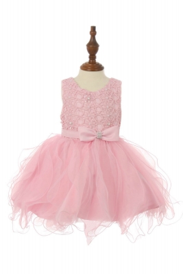 pink flower girl dresses cheap