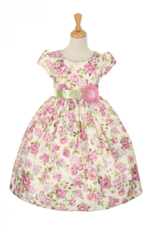 jacquard flower girl dress