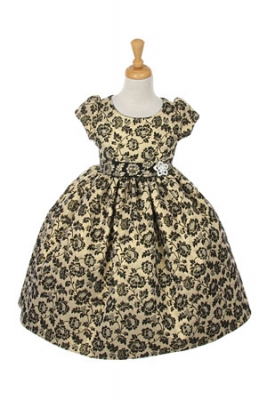 black and gold girls dress