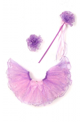Girls Tutu Style - TU-C28274- 3 piece set Tutu- Wand and Headband in Choice of Color