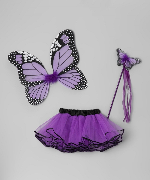Purple Butterfly Flower Girl Dresses