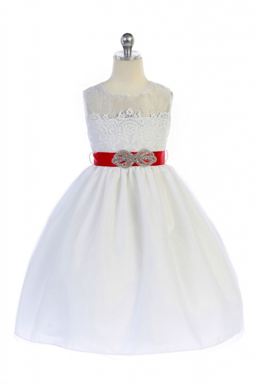 red toddler flower girl dresses