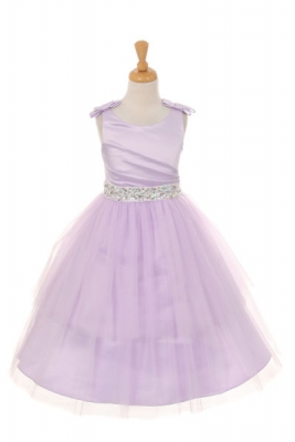 Hawaiian Purple Flower Girl Dress