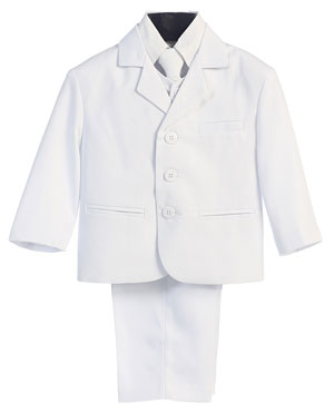 Boys 5 Piece Suit Set Style 3710 - WHITE