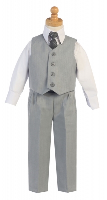 Boys Vest Set - Style 8570 in Light Gray