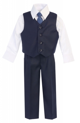 Boys Vest Set - Style 8570 in Navy