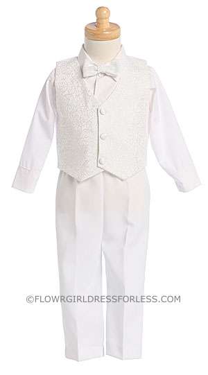 Boys 4 Piece Vest and Pant Set Style 8590
