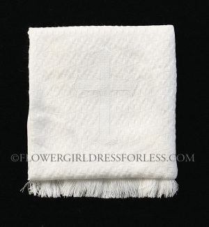 Christening Blanket Style B-22-Christening Blanket with Embroidered Cross