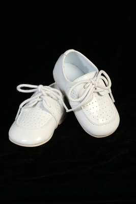 Boys Shoe Style Drew- WHITE Lace up Shoes