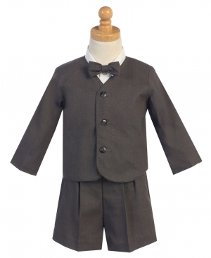 Charcoal Eton Shorts Set