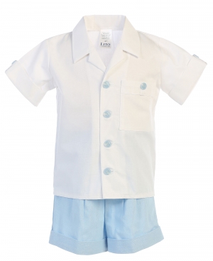 Boys Shirt and Shorts Style M833 - In Choice of Color