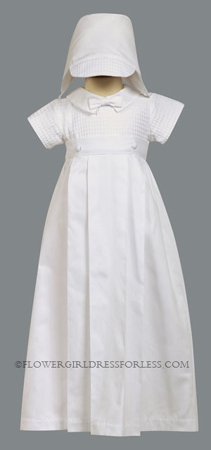 Christening-Baptism Style Mason- Embroidered Cotton Gown