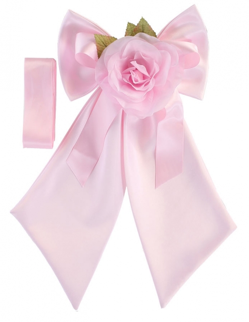 L_S72 - Girls Sash Style S72 - Satin Ribbon Sash with Bow and Flower in  Choice of Color - New Items - Flower Girl Dresses - Flower Girl Dress For  Less