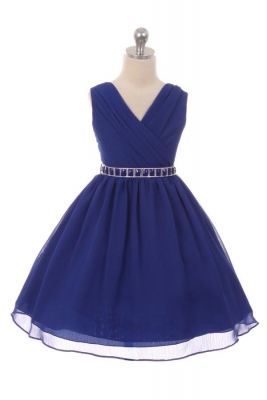 SALE Crepe Bias Cut Bodice with Stone Trim Belt in Choice of Color