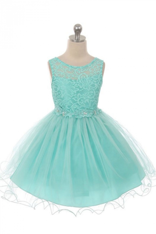 TIFFANY BLUE Lace Short Dress ...