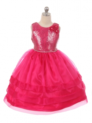 Hot Pink Flower Girl Dresses