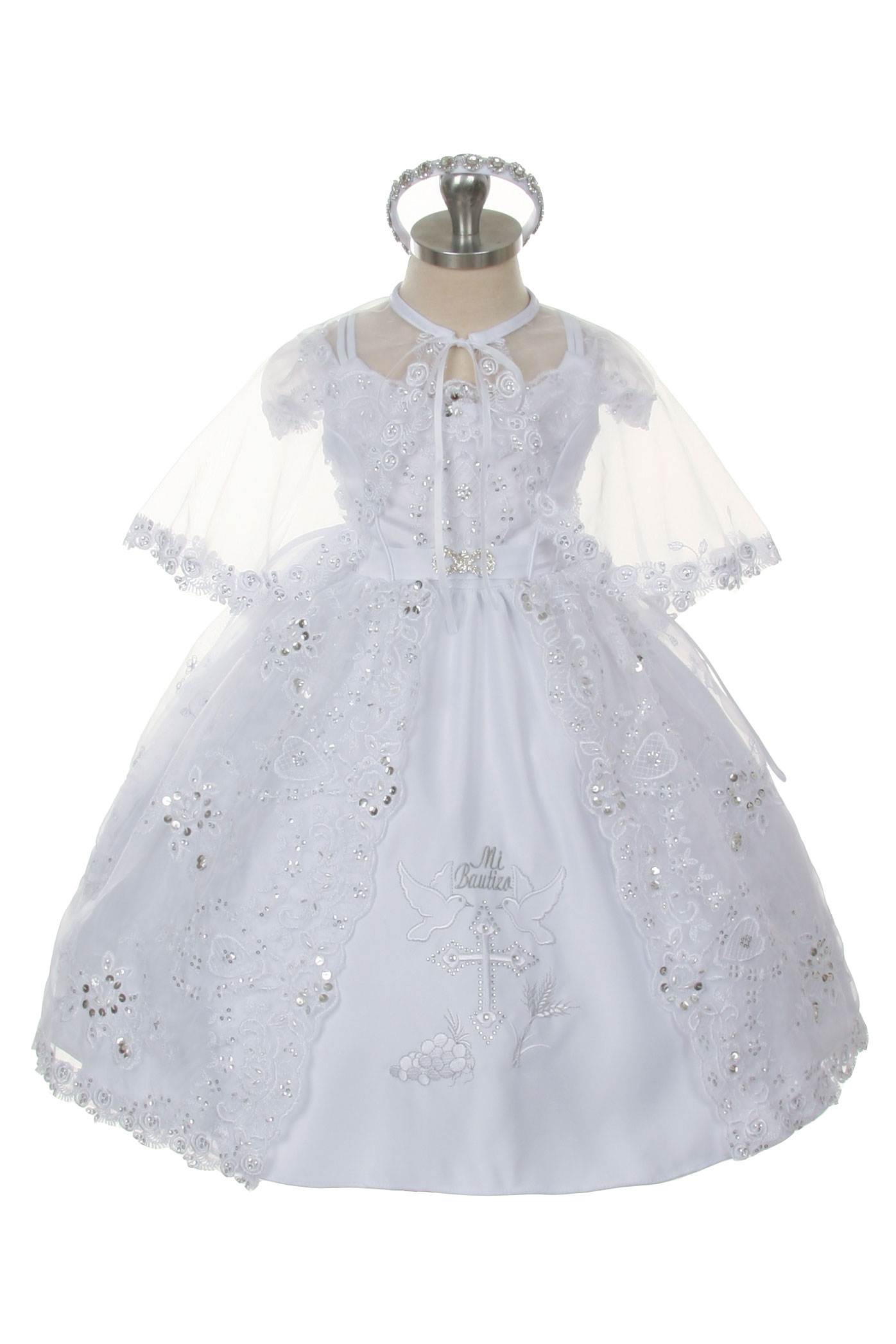 RK_399 - Girls Dress Style 399 - WHITE Baptism and Christening Outfit ...