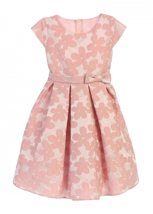 Girls Dress Style 625 Pink Cap Sleeve Daisy Inspired Dress